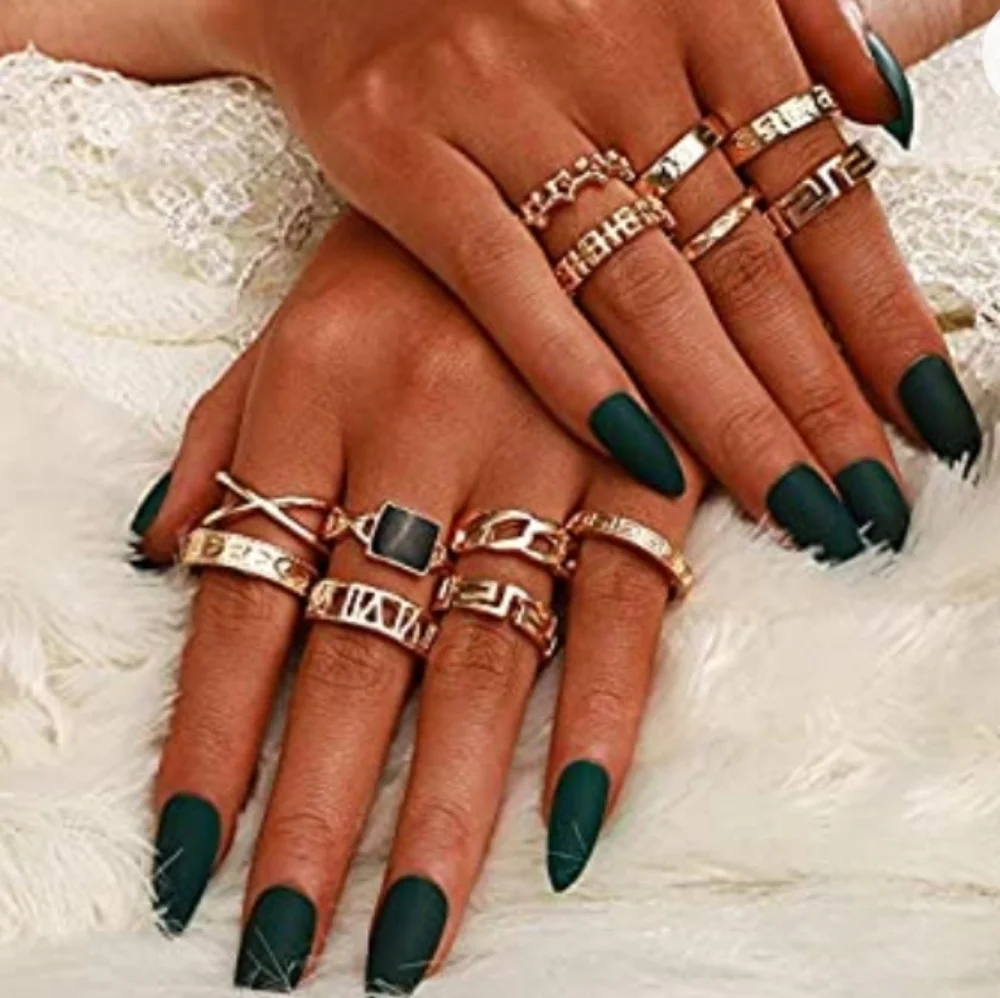 13 Pcs. BOHO CHIC GOLD STACKABLE KNUCKLE RINGS NWT - Picture 3 of 5